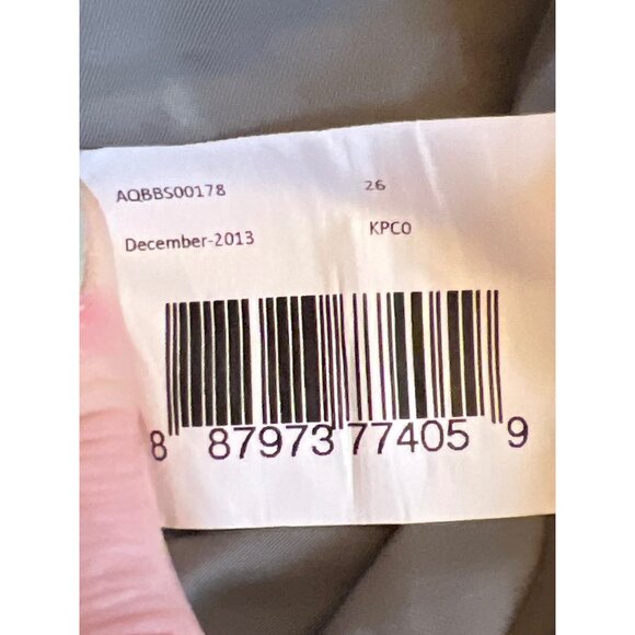 Quiksilver Mens Khaki Board Shorts Size 26 With Orange Drawstring & Pocket - Picture 11 of 13